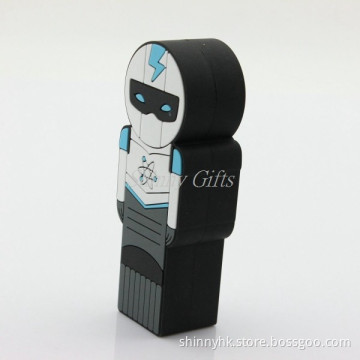 Customized Design PVC People Shape Portable Power Bank 2600mah